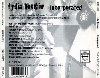 Lydia Tomkiw 'Incorporated' CD inlay