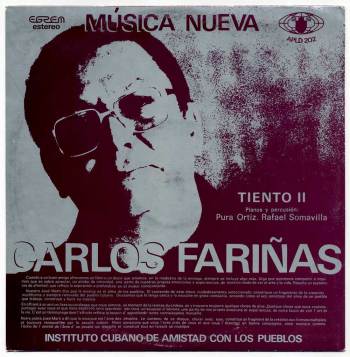 Leo Brouwer/Carlos Fariñas - Música Nueva LP back cover