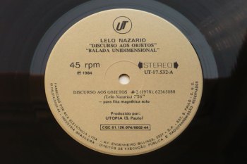 Lelo Nazario - Discurso aos objetos LP side 1