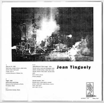 Jean Tinguely - Bascule VII LP back cover